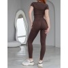 Бесшовный женский фитнес комплект Crop T-shirt + Leggings Model 30